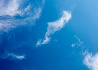 Summer trippy blue sky