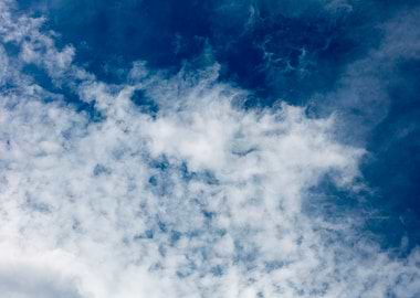 Summer trippy blue sky