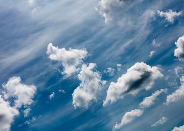 Trippy sky with clouds