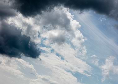 Trippy sky with clouds