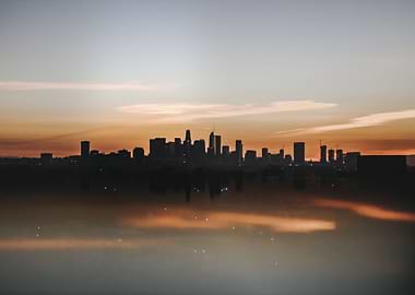 Sunset landscape Silhouett