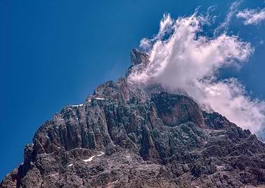 glacier on rocky mountain