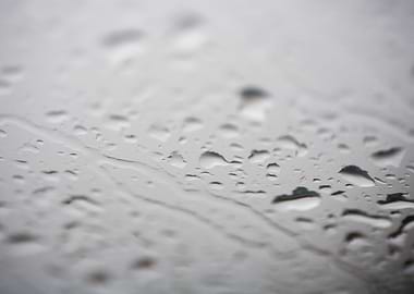 Gray rain drops macro