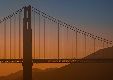 Sunset beautiful bridge