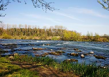 Lippe river in Olfen