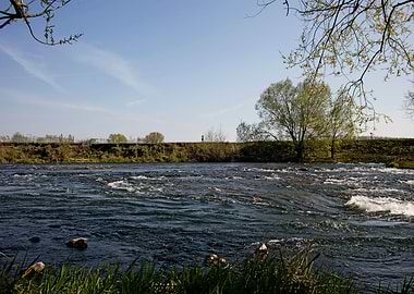 Lippe river in Olfen