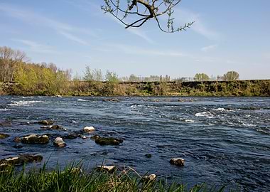 Lippe river in Olfen
