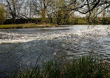 Lippe river in Olfen