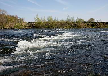 Lippe river in Olfen