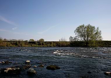 Lippe river in Olfen