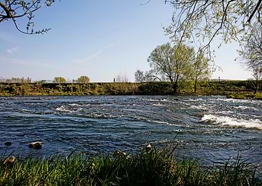 Lippe river in Olfen