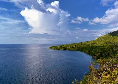 Green Mountain Blue Sky