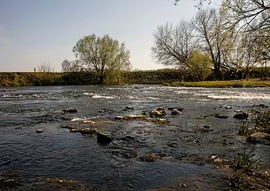 Lippe river in Olfen