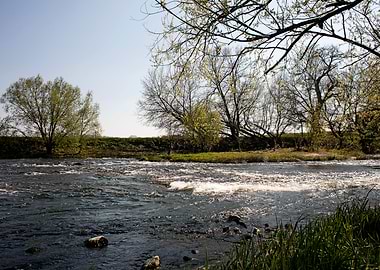Lippe river in Olfen