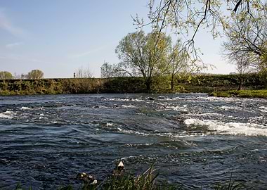 Lippe river in Olfen