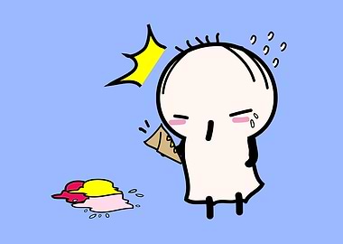 Oniong fallen ice cream