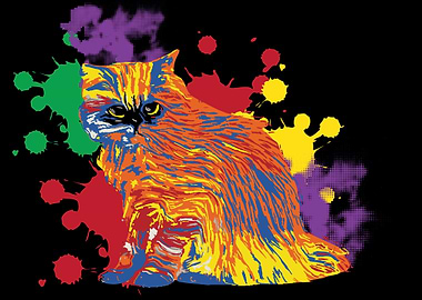 pop art on cat