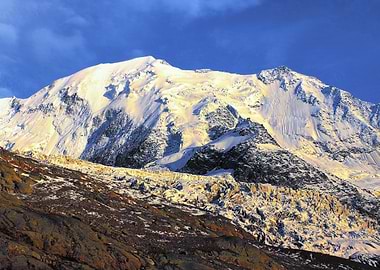 French Alps in the evening