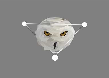 lowpoly art owl