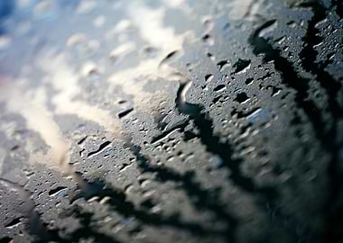 Colorful rain droplets art