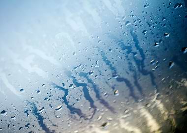 Colorful rain droplets art