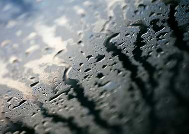 Colorful rain droplets art