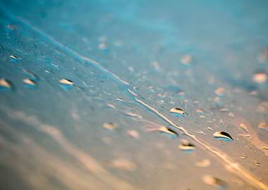 Colorful rain droplets art