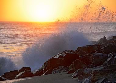 sunset at swakopmund namib