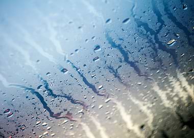 Colorful rain droplets art