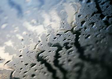 Colorful rain droplets art