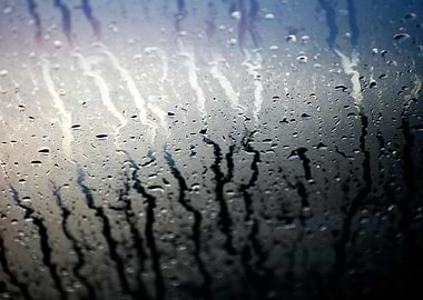 Colorful rain droplets art