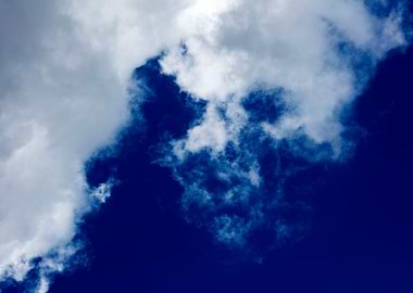 Summer blue skyscape print