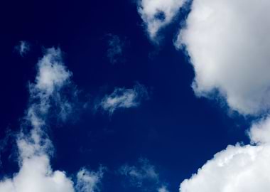 Summer blue skyscape print