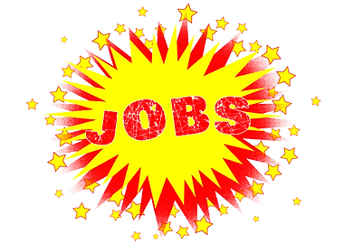 Cartoon Yellow Jobs Splash