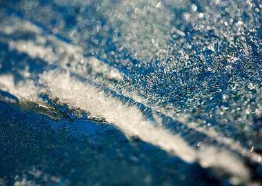 Iced window macro abstract