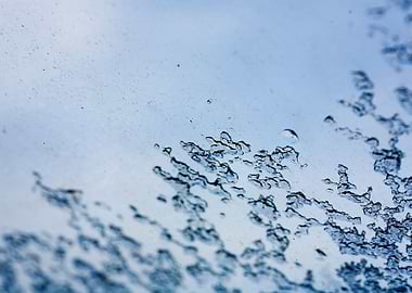 Iced window macro abstract