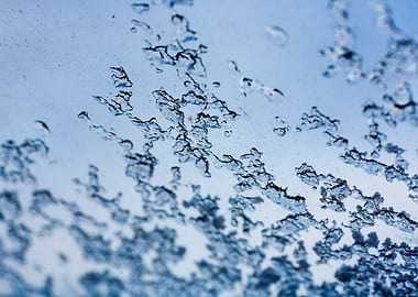 Iced window macro abstract