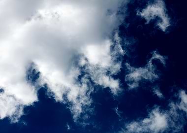 Summer blue skyscape print