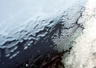 Iced window macro abstract