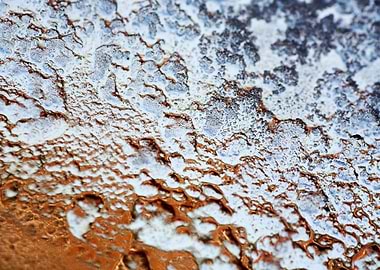 Iced window macro abstract