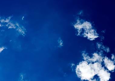 Summer blue skyscape print