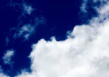 Summer blue skyscape print