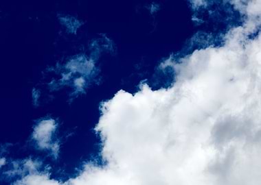 Summer blue skyscape print