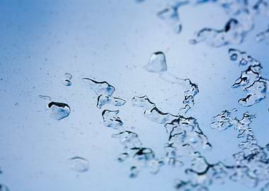 Iced window macro abstract