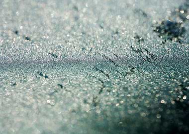 Iced window macro abstract