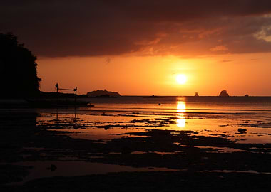 Sunset by the beach