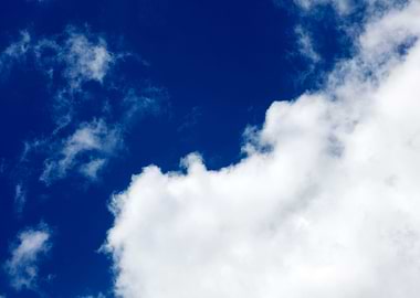 Summer blue skyscape print