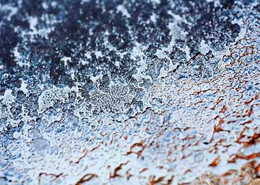 Iced window macro abstract