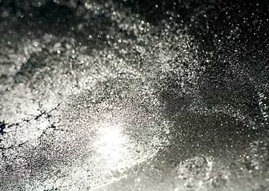 Iced window macro abstract