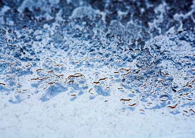 Iced window macro abstract